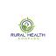 A logo depicting a green compass, within the compass is a green field and a blue medical cross.  Under the image are the words Rural Health Compass.